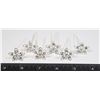 NEW 5 PETAL RHINESTONE FLOWER HAIR PINS