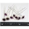 Image 1 : NEW PURPLE AND CLEAR RHINESTONE HAIR PINS