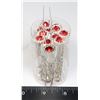 NEW RED AND CLEAR RHINESTONE HAIR PINS WEDDING