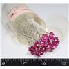 NEW DAINTY FUCHSIA AND IRIDESCENT RHINESTONE