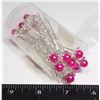 NEW FAUX PEARL AND RHINESTONE FLOWER HAIR PINS