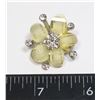 Image 1 : NEW YELLOW FLOWER DESIGN RHINESTONE BROOCH