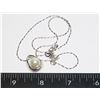 Image 1 : NEW TEAR DROP FAUX PEARL PENDANT NECKLACE