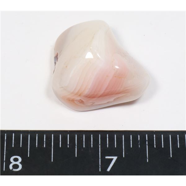 SMALL APRICOT/WHITE/CLEAR POLISHED GEOLOGICAL