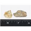 2 SMALL ROUGH MINERAL FOSSIL GEOLOGICAL SAMPLE