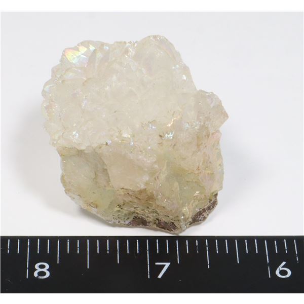 MEDIUM/SMALL WHITE IRIDESCENT ROUGH CRYSTAL