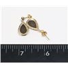 Image 2 : 14K GOLD AMMOLITE EARRINGS. WEIGHS 2.99G