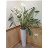 Image 1 : Tall Artificial Floral Arrangement in White Vase 58"H