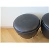 Image 2 : Qty 3 Black Stools 15" dia, 17"H
