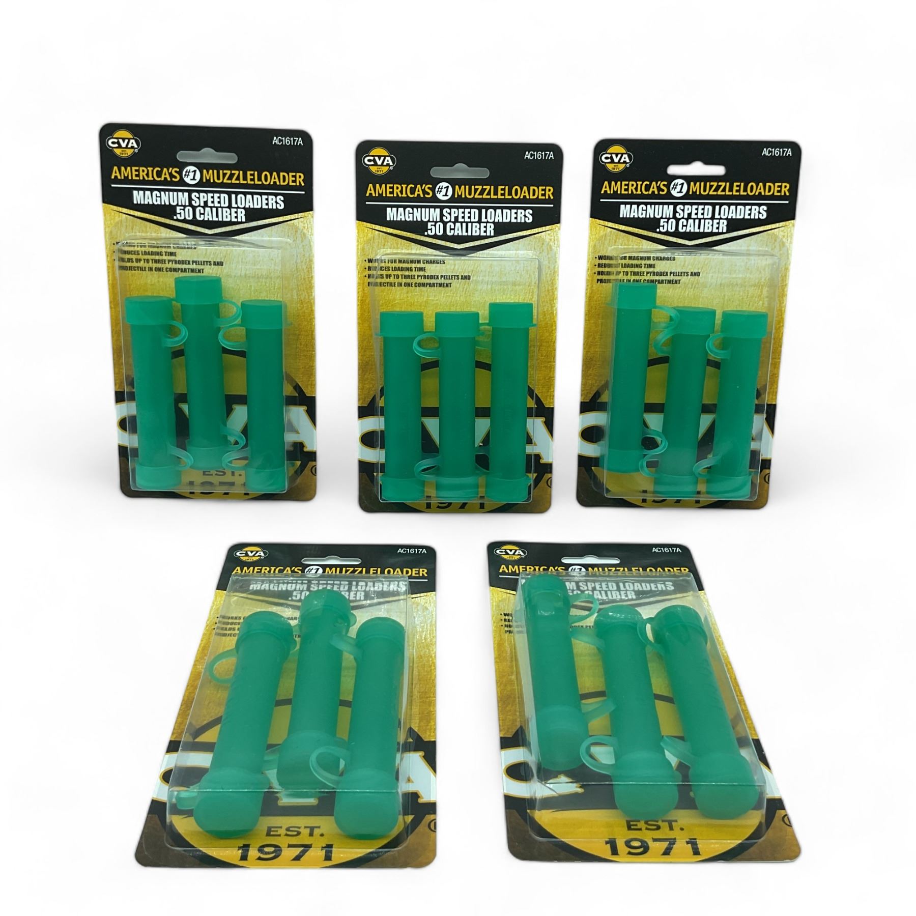 CVA Magnum Speed Loaders for 50 Cal 3 Pack X 5 Qty