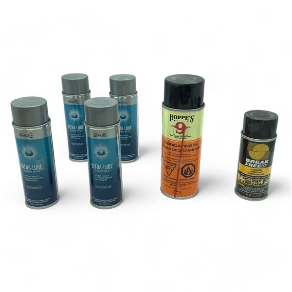 Assorted Firearm Lubricants X 6 Qty