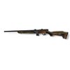 Image 2 : Savage 93 Minimalist Bolt Action Rifle 22 WMR 18" Threaded Barrel Green Laminate Stock, New