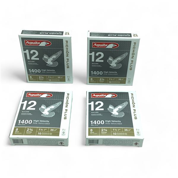 Aguila 'Pichon Plus' 12 Ga 2 3/4" #8 Ammunition, 40 Rounds