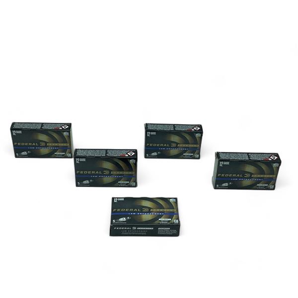 Federal Premium LE 12 Ga Tactical 2 3/4" 438 Grain TruBall HP Rifled Slug Ammunition, 25 Rounds