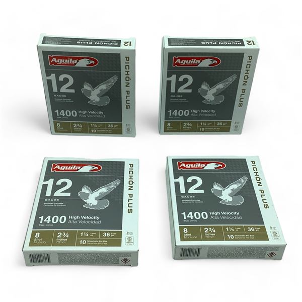 Aguila 'Pichon Plus' 12 Ga 2 3/4" #8 Ammunition, 40 Rounds