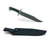 Image 1 : Hand Forged Damascus Fixed 10" Blade with Leather Sheath