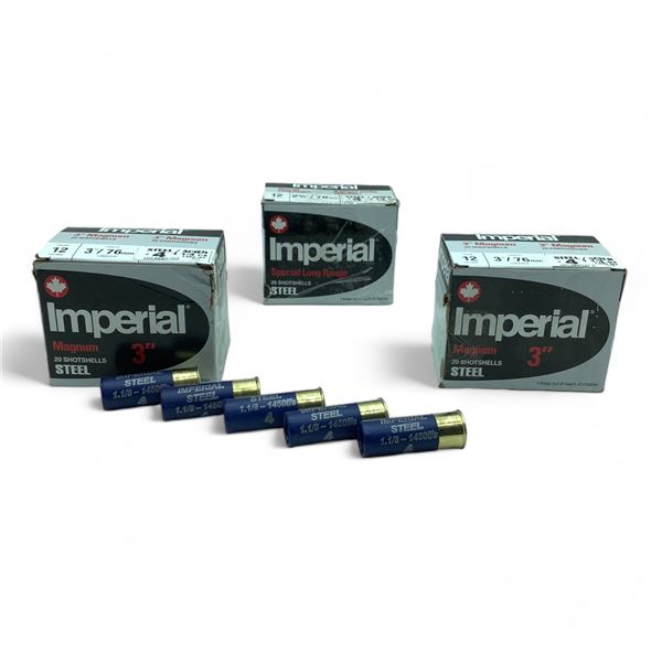 Imperial Steel 12 Ga #4 Ammunition, Approx 60 Rounds