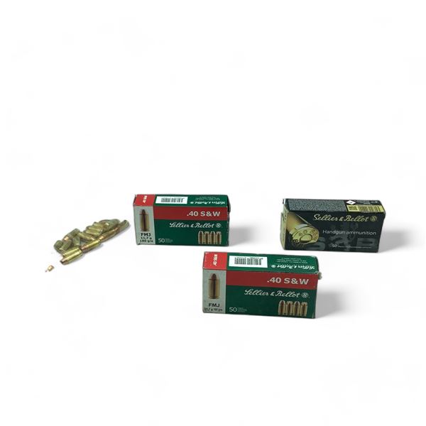 Assorted 40 S & W Ammunition, Approx 125 Rounds