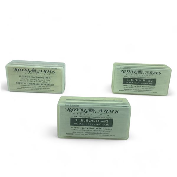 RAI12 Ga Copper Frangible Avon #2 420 Grain Black Cap Rounds, 20 Qty and 40 gm Bean Bags, 10 Qty