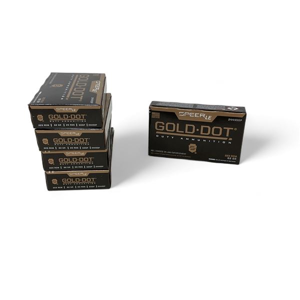 Speer LE Gold Dot 223 Rem 62 Grain Duty Ammunition, 100 Rounds