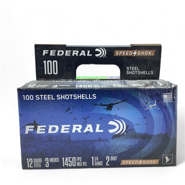 Federal Steel Speed Shok 12 Ga 3" #2 Ammunition, 100 Rounds
