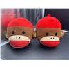 Image 1 : Lot of 2 Soft Plush Sock Monkey's