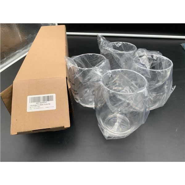 Stemless Wine Glasses 18oz-Clear (4ct)