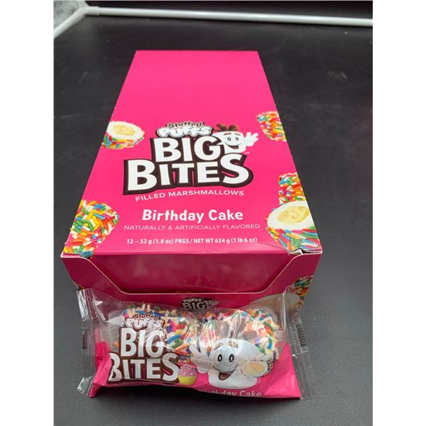 Stuffed Puffs Big Bites Filled Marshmallows-Birthday Cake (12 x 52g)