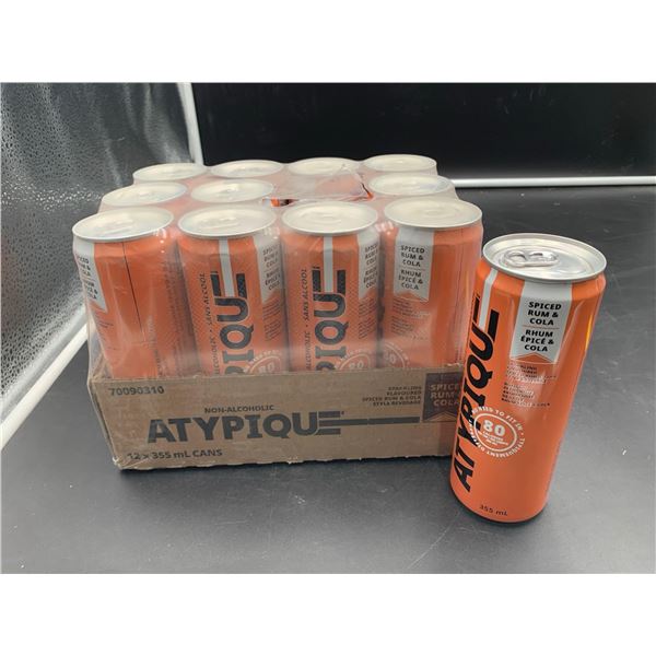 Atypique Spiced Rum & Cola Sparkling Flavoured Drink-Non Alcoholic (12 x 355ml)