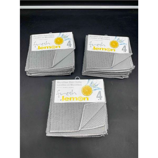 Fresh Lemon Microfiber Dish Cloths (3 x 4)