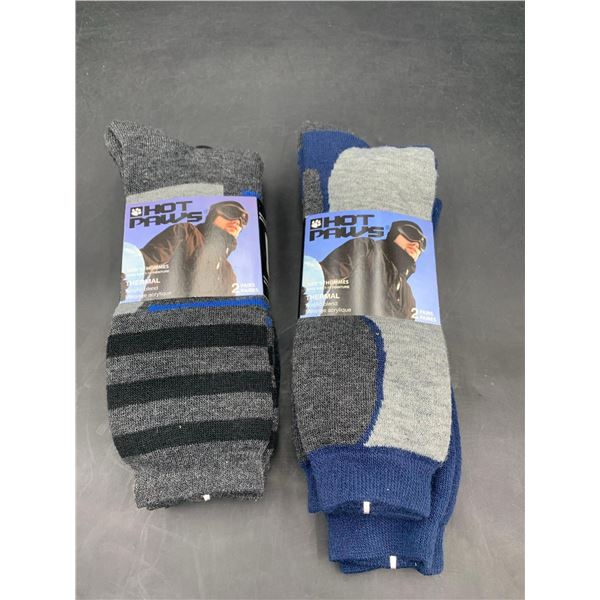 Hot Paws Men's Thermal Acrylic Blend (4pairs) Size 7-12