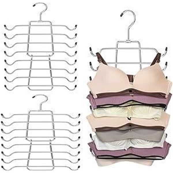Bakumon Metal Tank Tops Hanger Space Saving Foldable Bra Organizer with 360°Swivel Hook Closet Cloth
