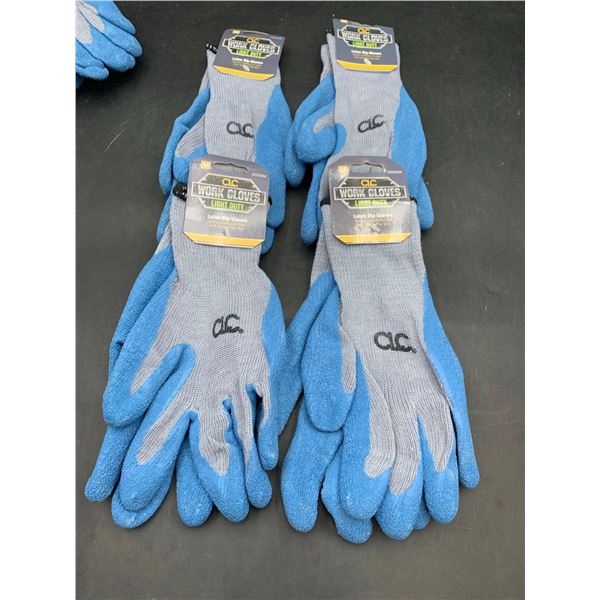 Work Gloves Light Duty Latex Dip Gloves (M) 2 x 4