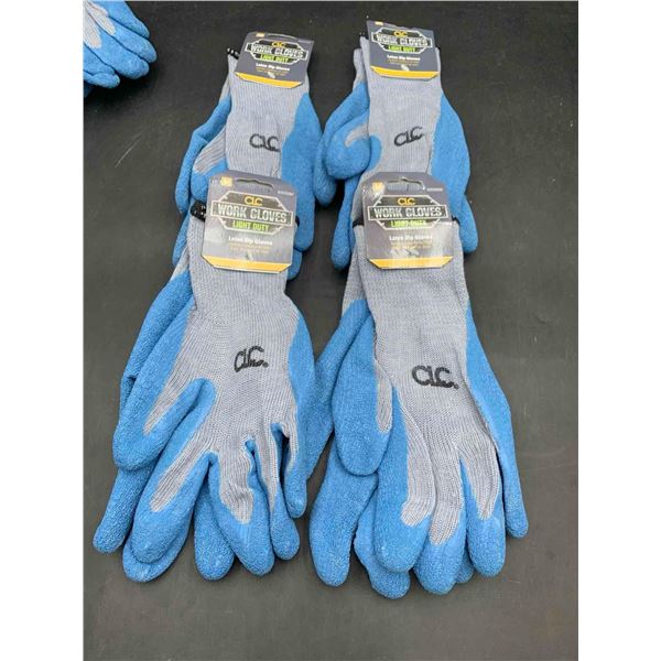 Work Gloves Light Duty Latex Dip Gloves (M) 2 x 4