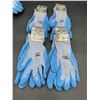 Image 1 : Work Gloves Light Duty Latex Dip Gloves (M) 2 x 4