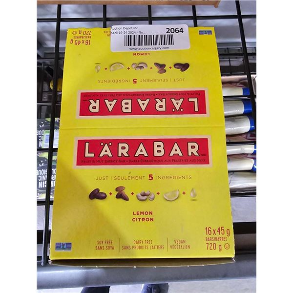 CASE LOT - Larabar Fruit & Nut Energy Bar Lemon 16 x 45g