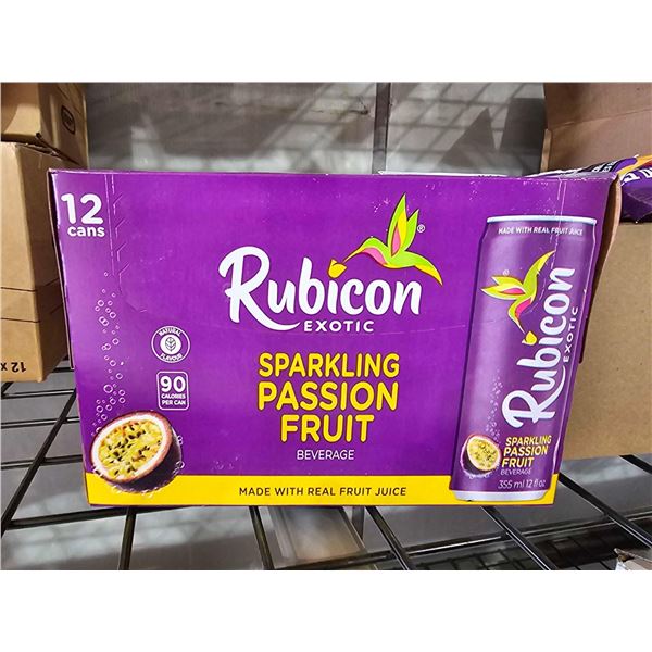 CASE LOT - Rubicon Exotic Sparkling Passion Fruit Beverage 12x355ml