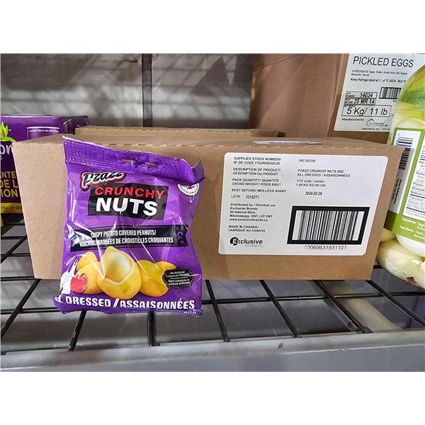 CASE LOT - Pzazz Crunchy Nuts Crispy Potato Covered Peanuts All Dressed Flavor 12 x 80g