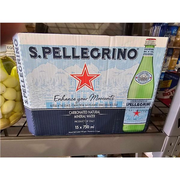 CASE LOT - S.Pellegrino Carbonated Natural Mineral Water 15x750ml