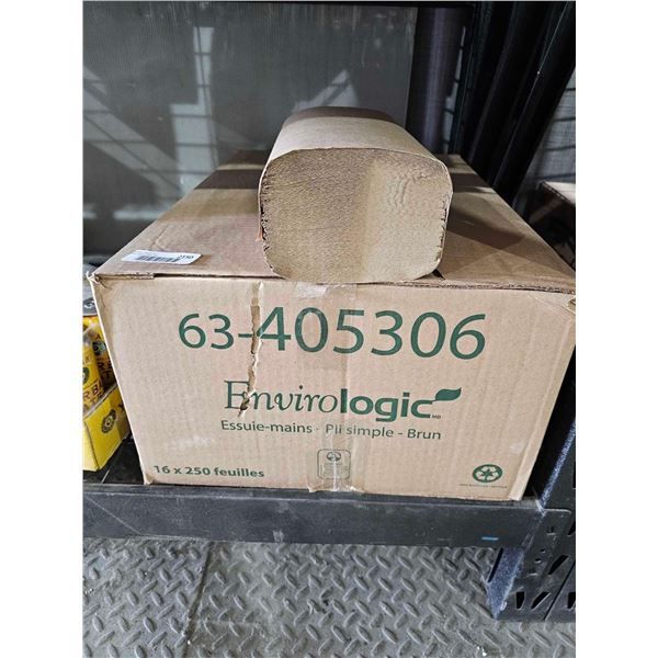 CASE LOT -Envirologic Brown Single Fold Napkins 16x250