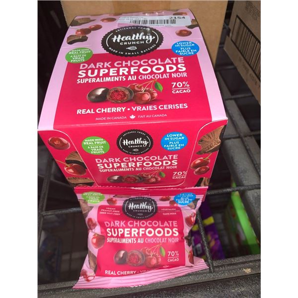 CASE LOT - Healthy Crunch Dark Chocolate Covered Superfoods - Cherry 12x40g