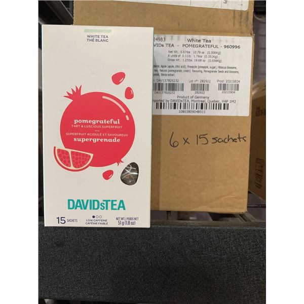 CASE LOT - David's Tea Pomegreatful  6x15 bags