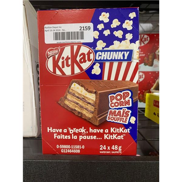 CASE LOT - KitKat Chunky Popcorn Chocolate Bar 24 x 48g