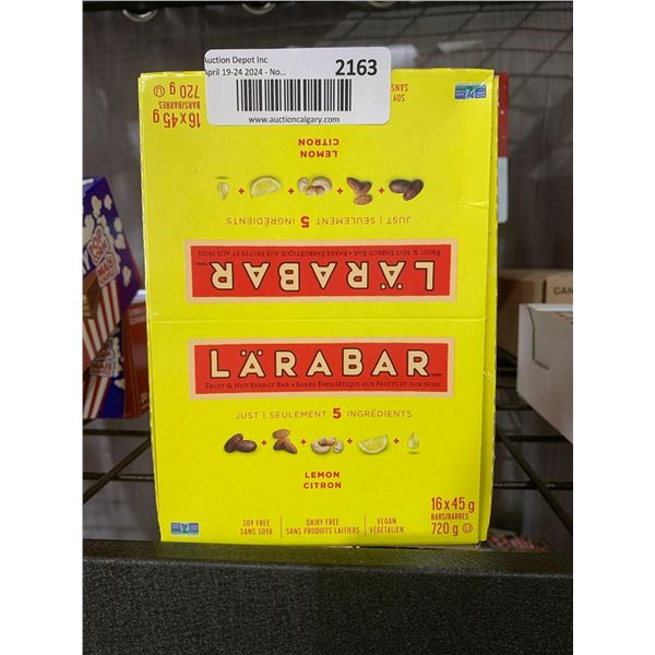 CASE LOT - Larabar Lemon Fruit & Nut Energy Bars 16x45g