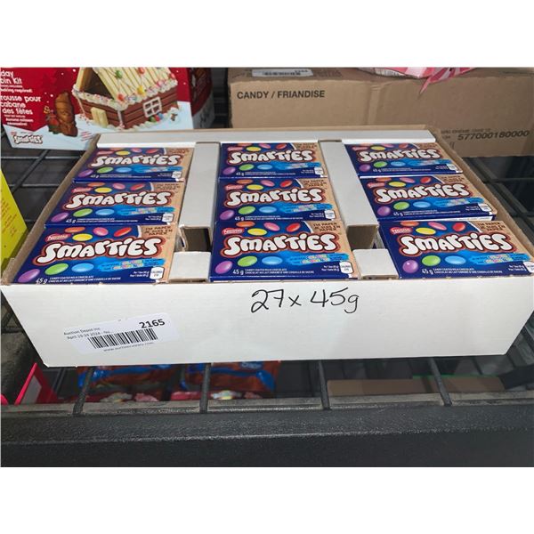 CASE LOT - Smarties Candy Coated Chocolate Treats  27x45g