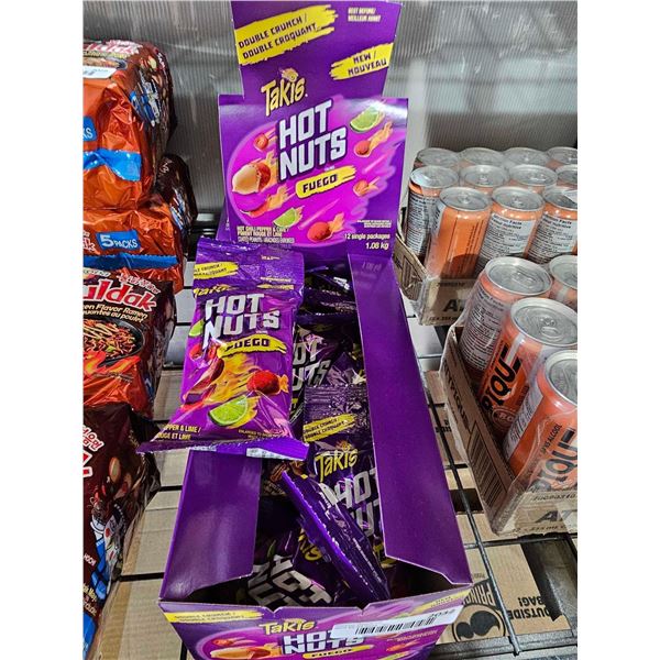 CASE LOT -Takis Hot Nuts-Flare Chili Pepper & Lime Peanuts (12 x 90g)