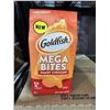 Image 2 : CASE LOT - New Goldfish Mega Bites Sharp Cheddar Crackers 12x167g