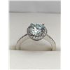 Image 1 : GRA CERTIFIED MOISSANITE VVS LIGHT BLUE IN COLOR WEIGHING APPROX. 2.00 CARAT WITH A HALO SURROUNDING