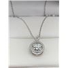 Image 1 : 1.00 CT GRA CERTIFIED MOISSANITE VVS D CENTER THAT IS FLOATING IN CENTER OF ROUND HALO WITH 24 ROUND