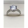 Image 1 : Ladies Brilliant Cut Vera Wang Styled 1.0 Carat Solitaire with bezel set band engagement ring